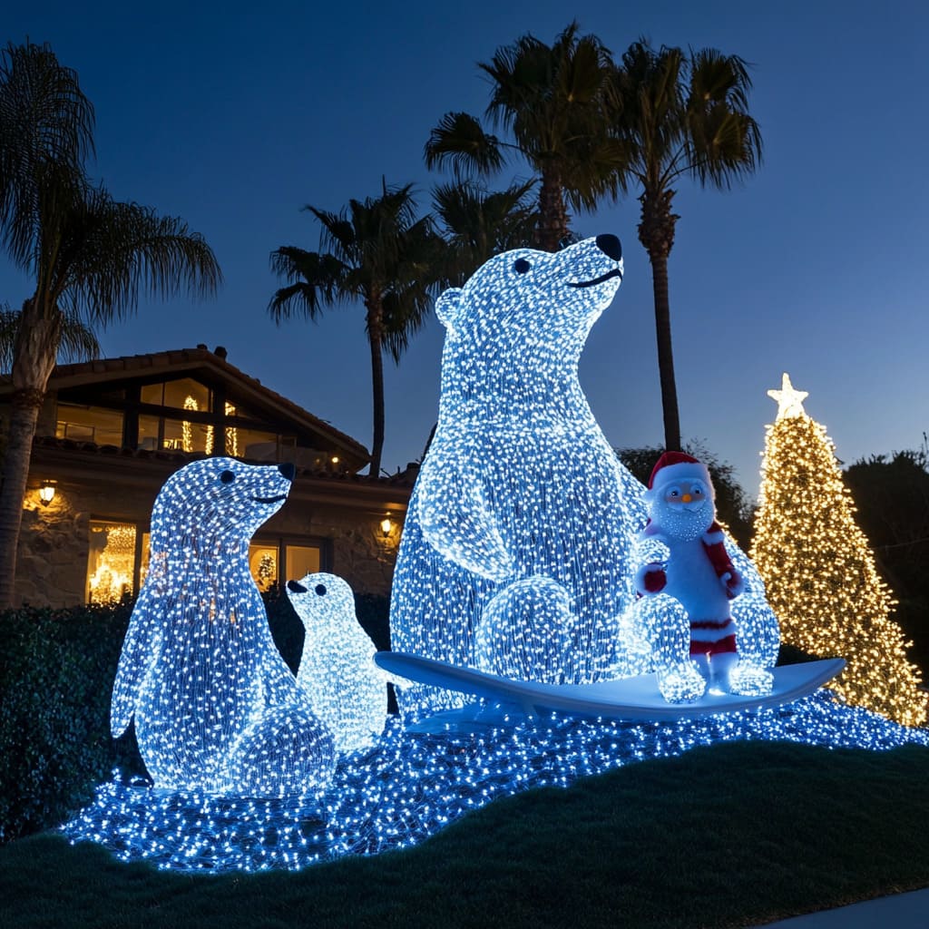 Interactive holiday light tunnel