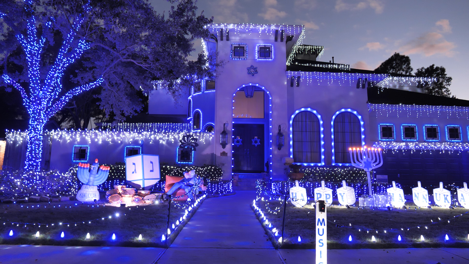 Hanukkah Lighting Installation