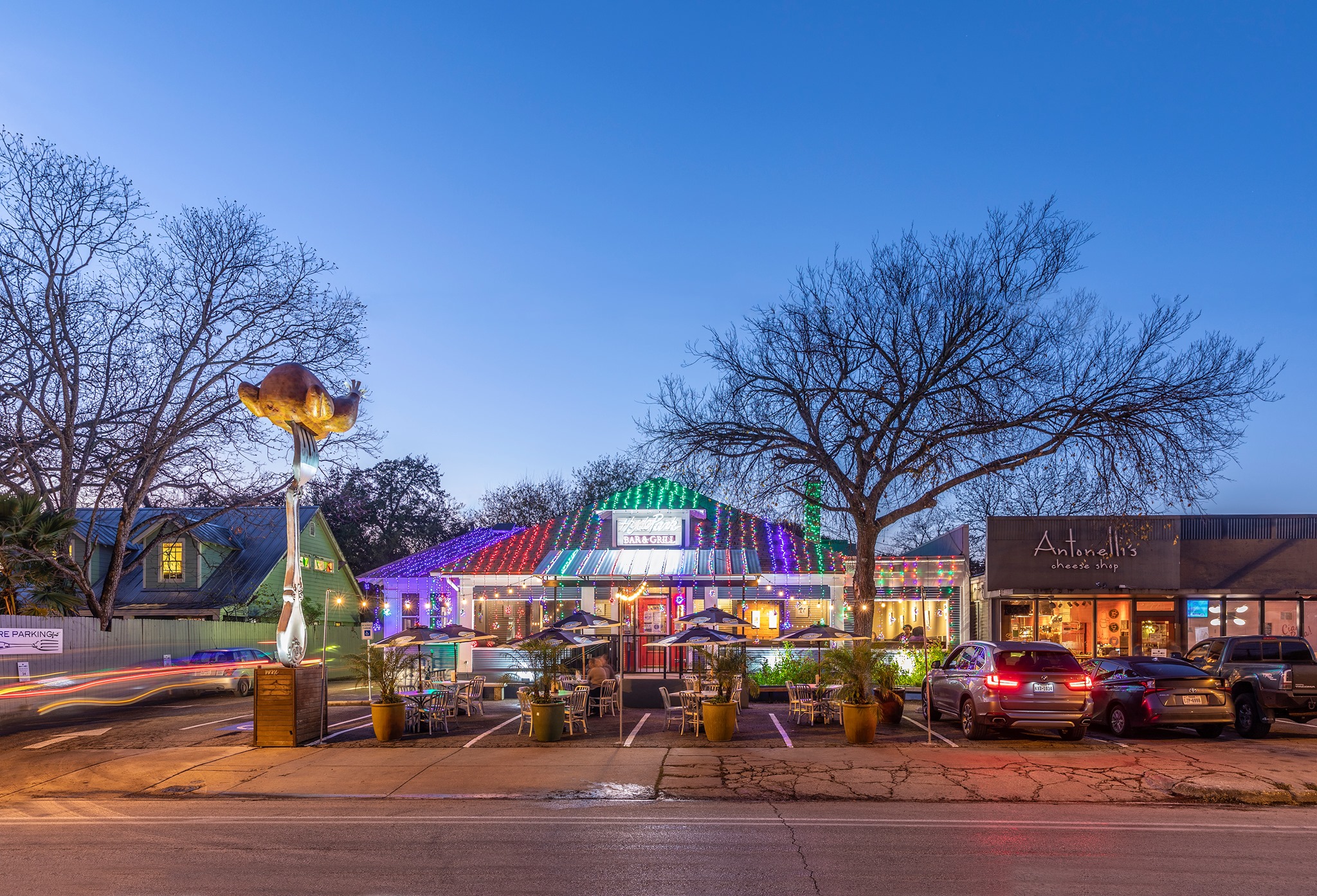 Christmas lights in Hyde Park